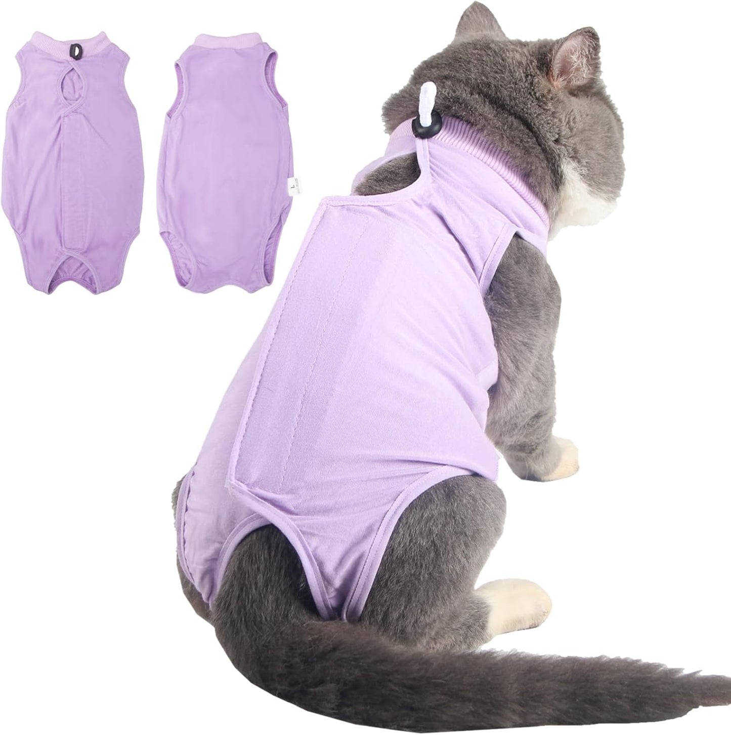Cat Recovery Suit for Abdominal Wounds or Skin Diseases, Breathable Cat Onesie for Cats After Surgery Spay Neuter, Anti Licking Cat Cone Alternative, Professional Pet Surgery Recovery Shirt - Image 10