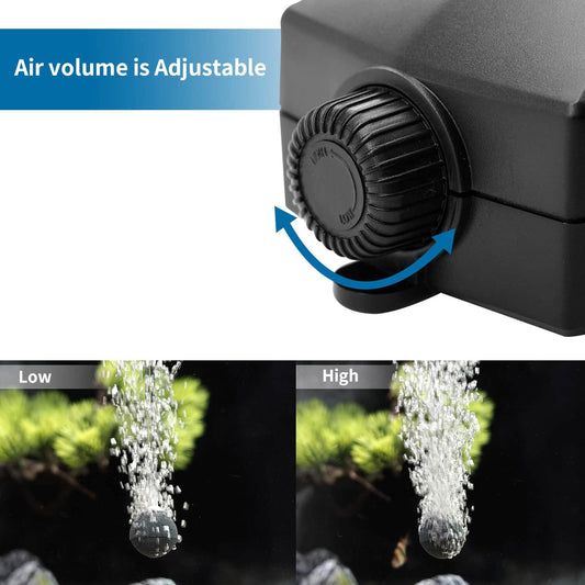 Marpros fish tank aerator with included silicone tubing and air stone