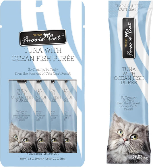 Fussie Cat Tuna with Ocean Fish Puree packaging details