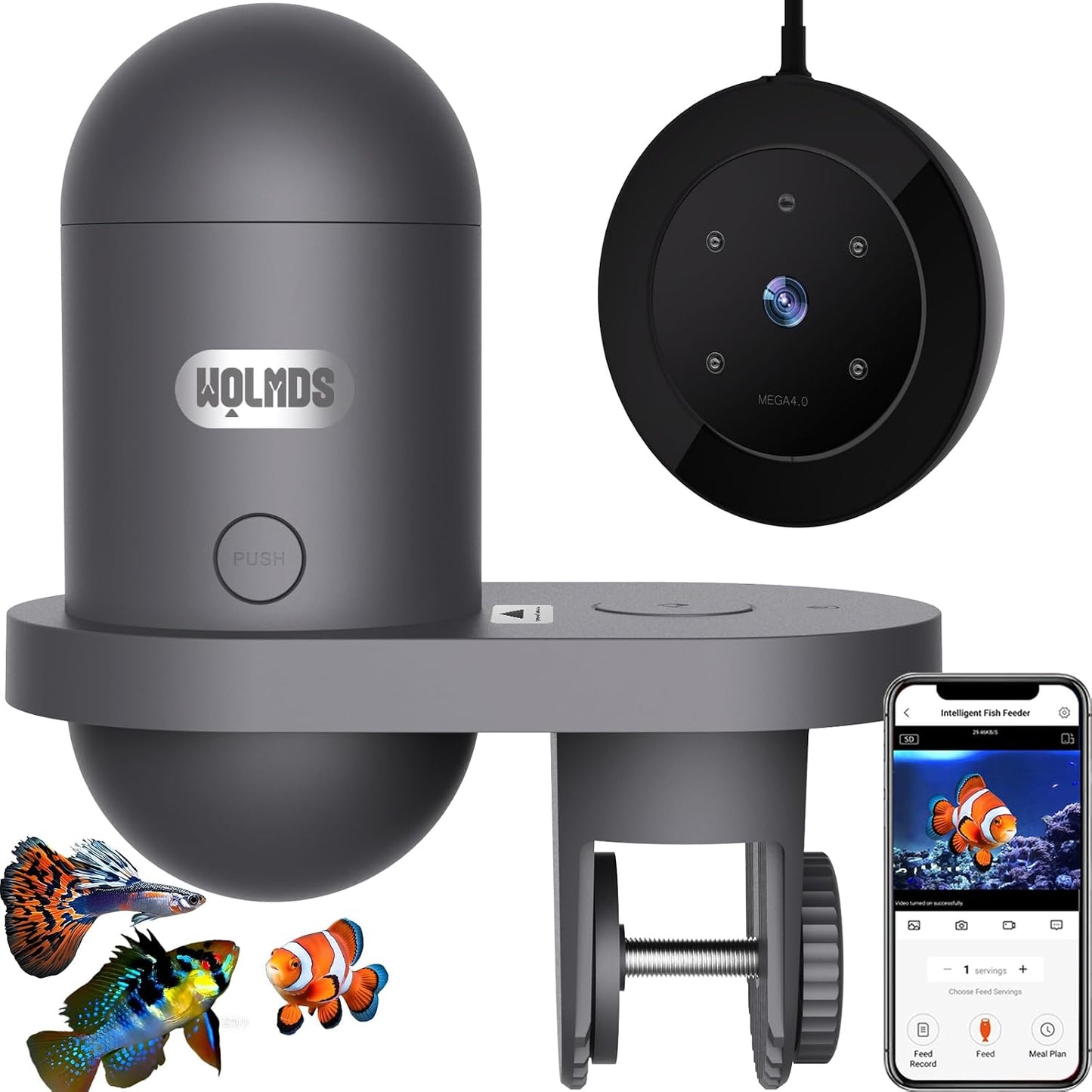 WiFi Automatic Fish Feeder with 2.5K Camera, 2.4/5G Smart App Remote Contro & Vacation Timer, 0.2g Precision Aquatic Pet Feeder, 230ML Moisture-Proof Fish Food Dispenser for 10+ Gallon Tank - Image 11
