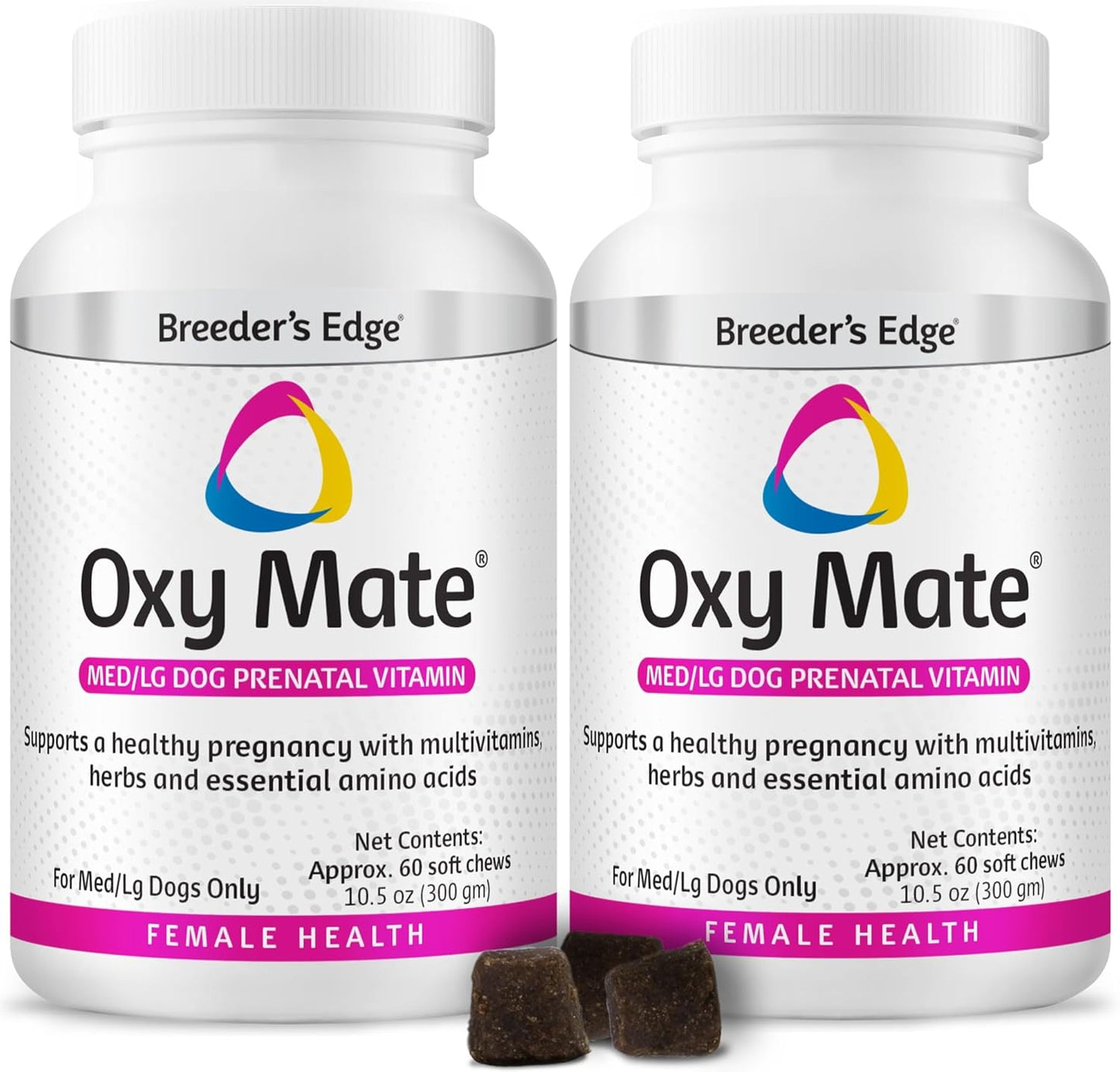 Breeder's Edge Oxy Mate Dog Prenatal Vitamins, Comprehensive Supplement for Pregnant Dogs and Cats Enriched with Essential Nutrients for Healthy Moms & Litters, Soft Chews - 60ct Medium & Large Dog - Image 11