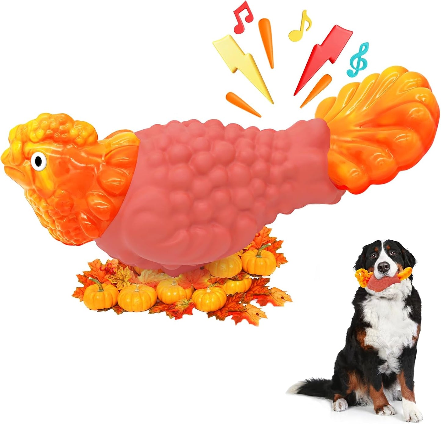 WinTour Tough Dog Toys for Aggressive Chewers, Indestructible Dog Chewers for Medium & Large Breeds, Squeaky Durable Chew Toys to Keep Them Busy, Reduce Boredom, Teeth Cleaning, Bacon Flavor - Image 9