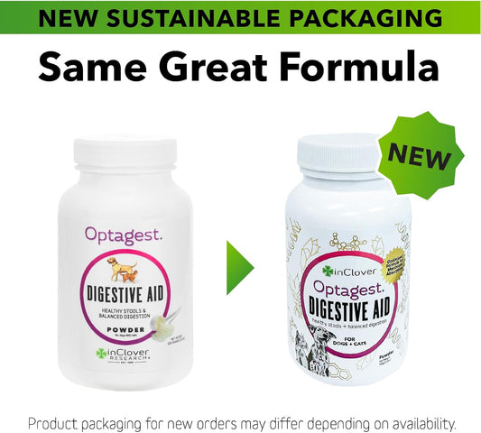 In Clover Optagest organic prebiotic and enzyme powder packaging
