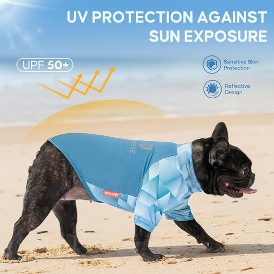 Two pack Kyeese cooling sun shirts for small dogs