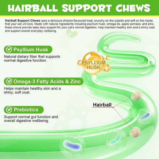 Uocasi feline hairball relief chews chicken flavor close up