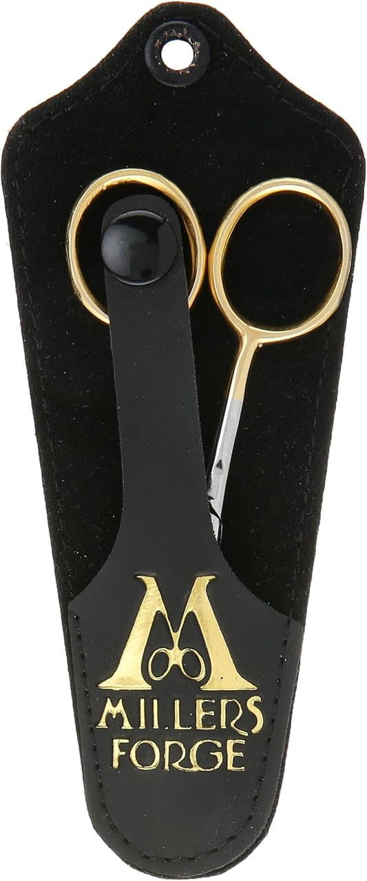 Stainless steel pet ear and nose safety scissors close up