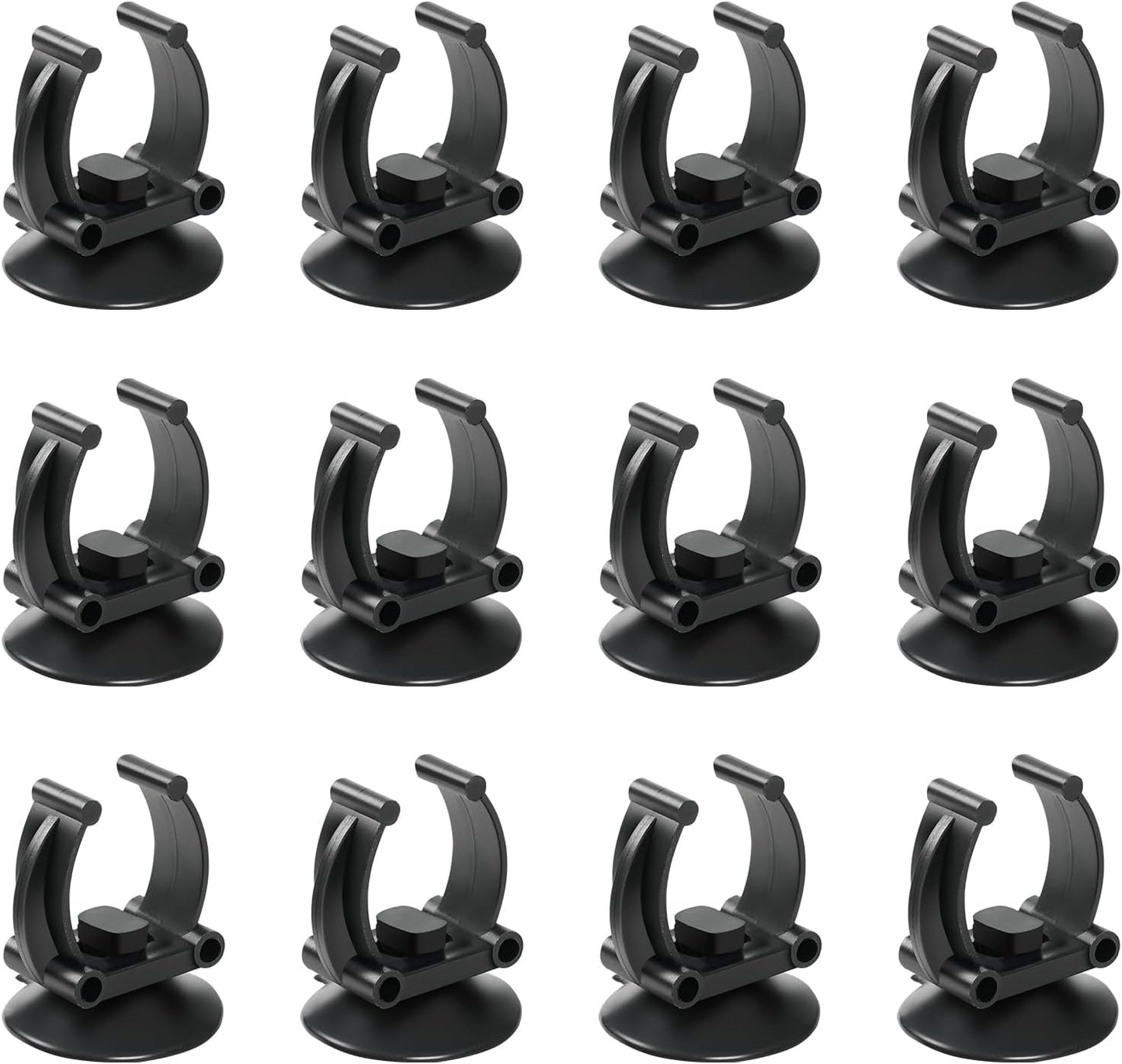 AQUANEAT 12 Pack Aquarium Suction Cups with Clip Black,for 1" Standard Aquarium Heater, Tubing Hose, Plant Fish Tank - Image 9