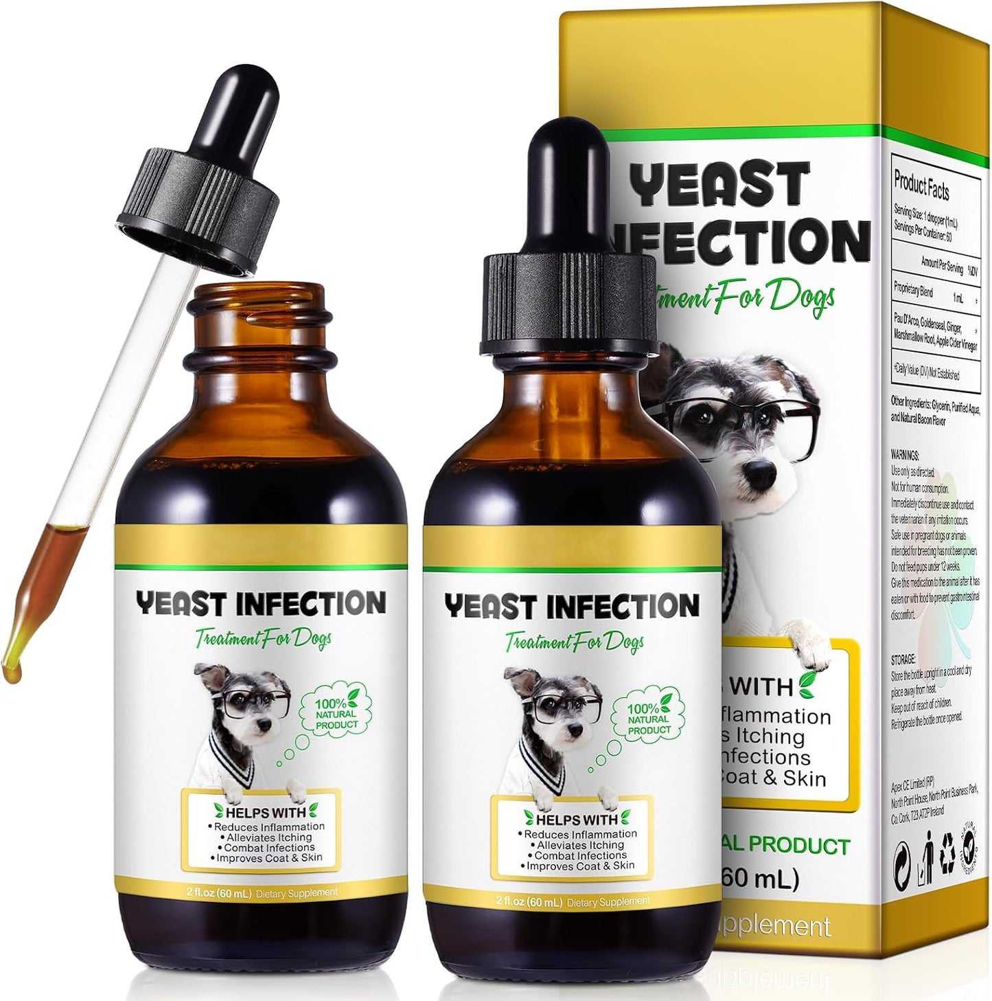 VOSIFSDIY Ear Mites Clean for Dogs & Cats, Ear Mite Treatment for Dogs and Cats, Dog Ear Infection Treatment, Ear Mite Treatment for Dog Yeast Infection, 100% Natural Dogs Cats Ears Drops - Image 11