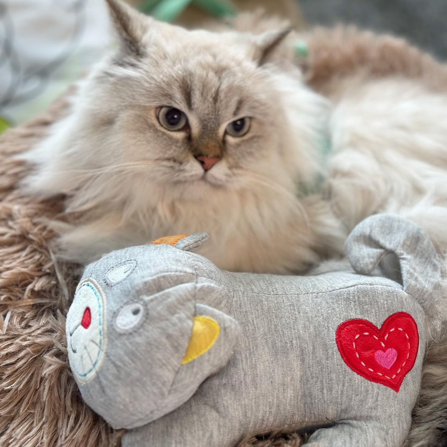 All For Paws maternal pulse mimicking kitty toy displayed fully assembled for pet use