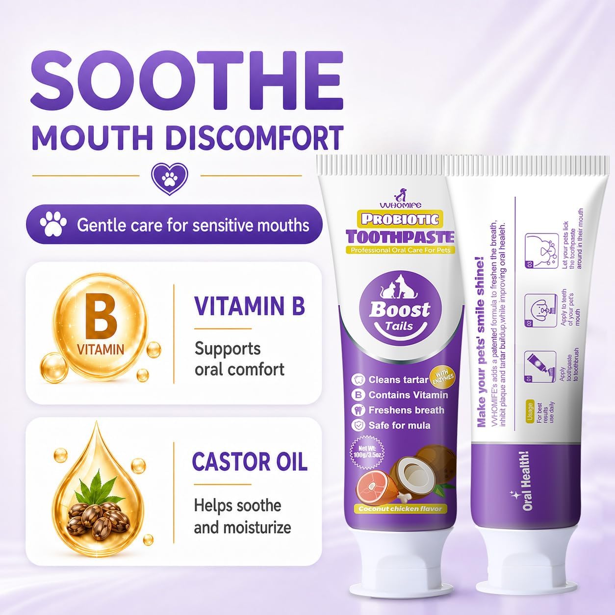 Professional dental care product for pets by VVHOMIFE