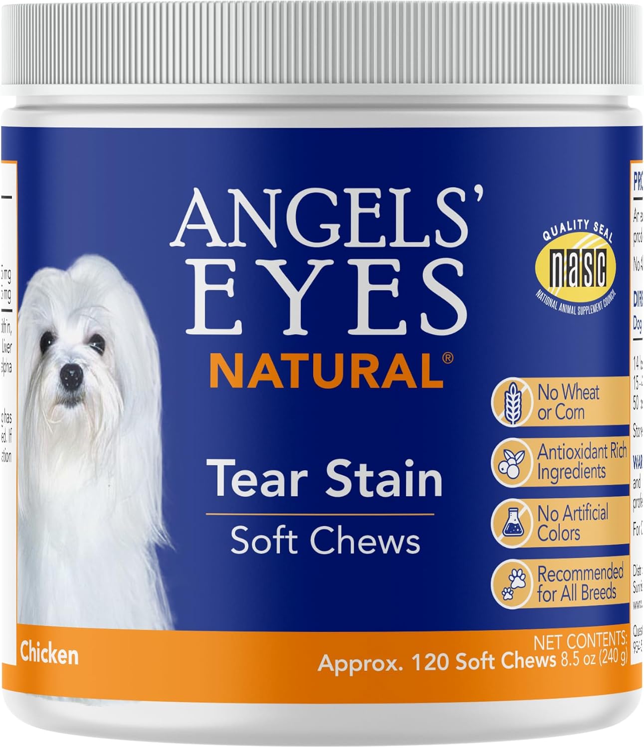 Veterinarian recommended tear stain removal chews for all dog breeds
