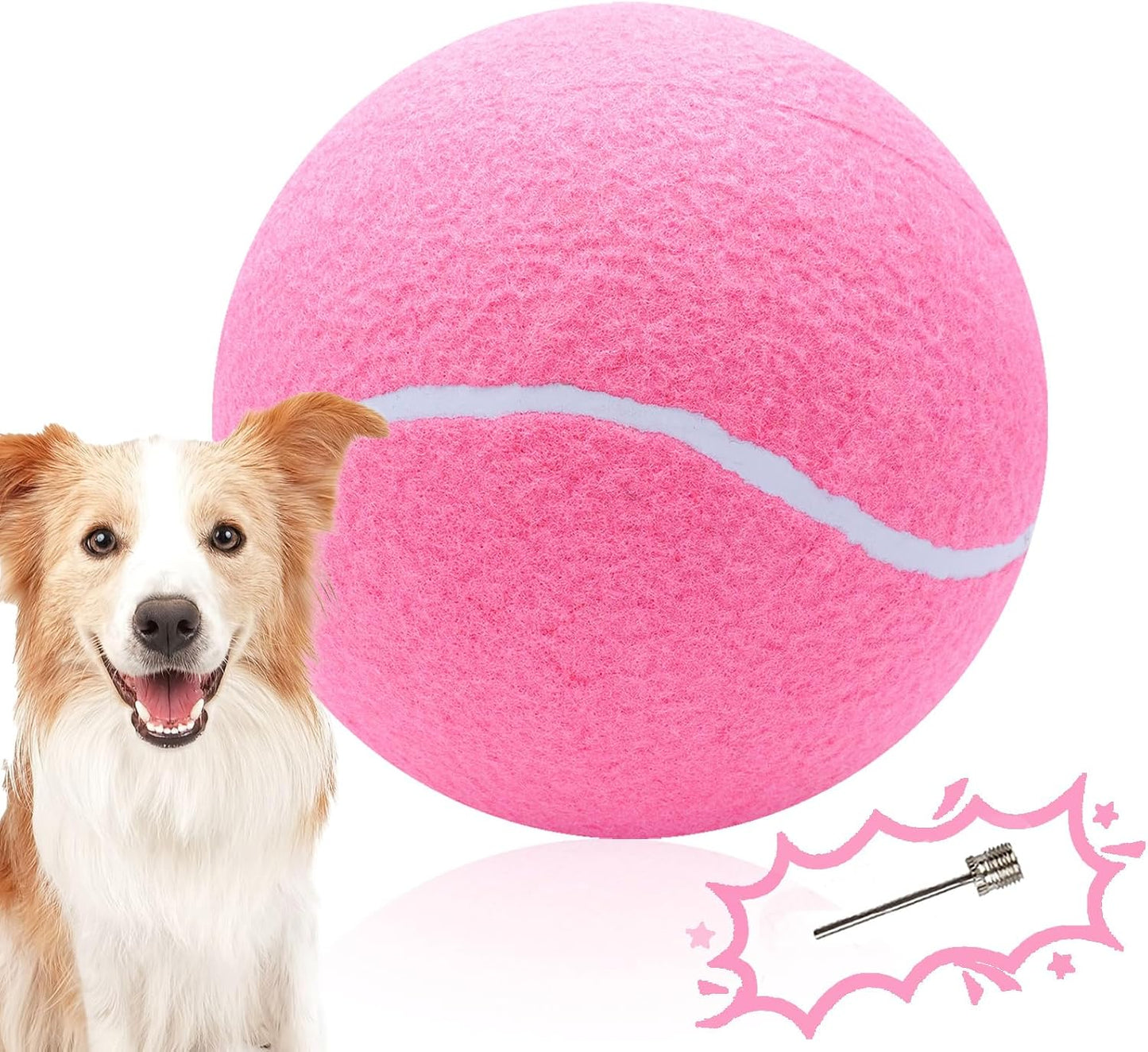 Banfeng Big Tennis Ball for Dogs, Giant Dog Tennis Ball Toy Large Outdoor Sports Gift for Small Medium Large Dog (Yellow, 9.5 inch) - Image 14