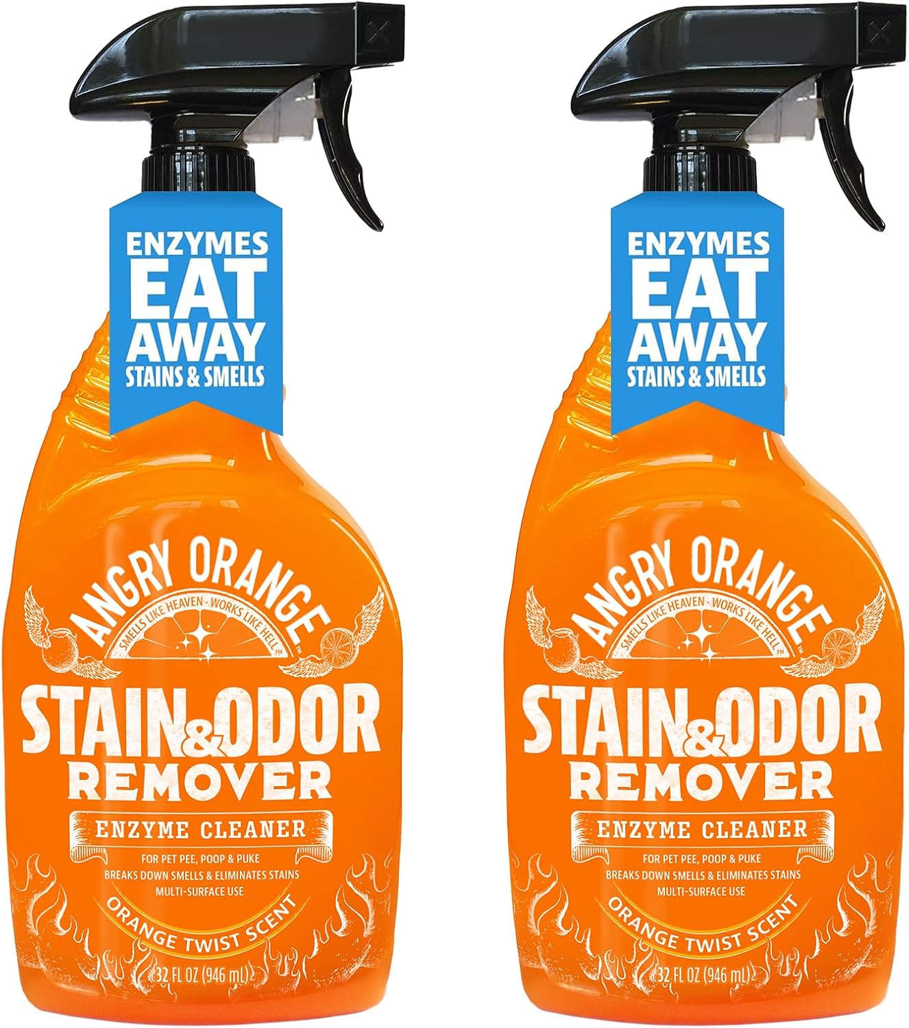 Angry Orange Stain Remover - 32oz Enzyme Pet Cleaner - Dog & Cat Urine Destroyer and Stain Remover - Citrus Spray Cleaning Solution - Puppy Supplies - Image 13