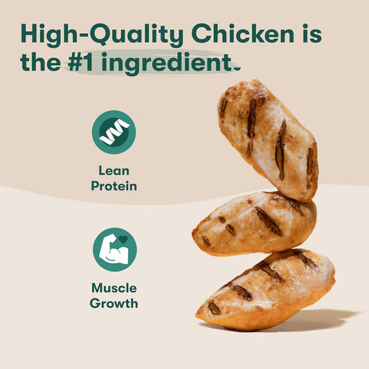 Jinx jerky treats packaging showcasing cage-free chicken