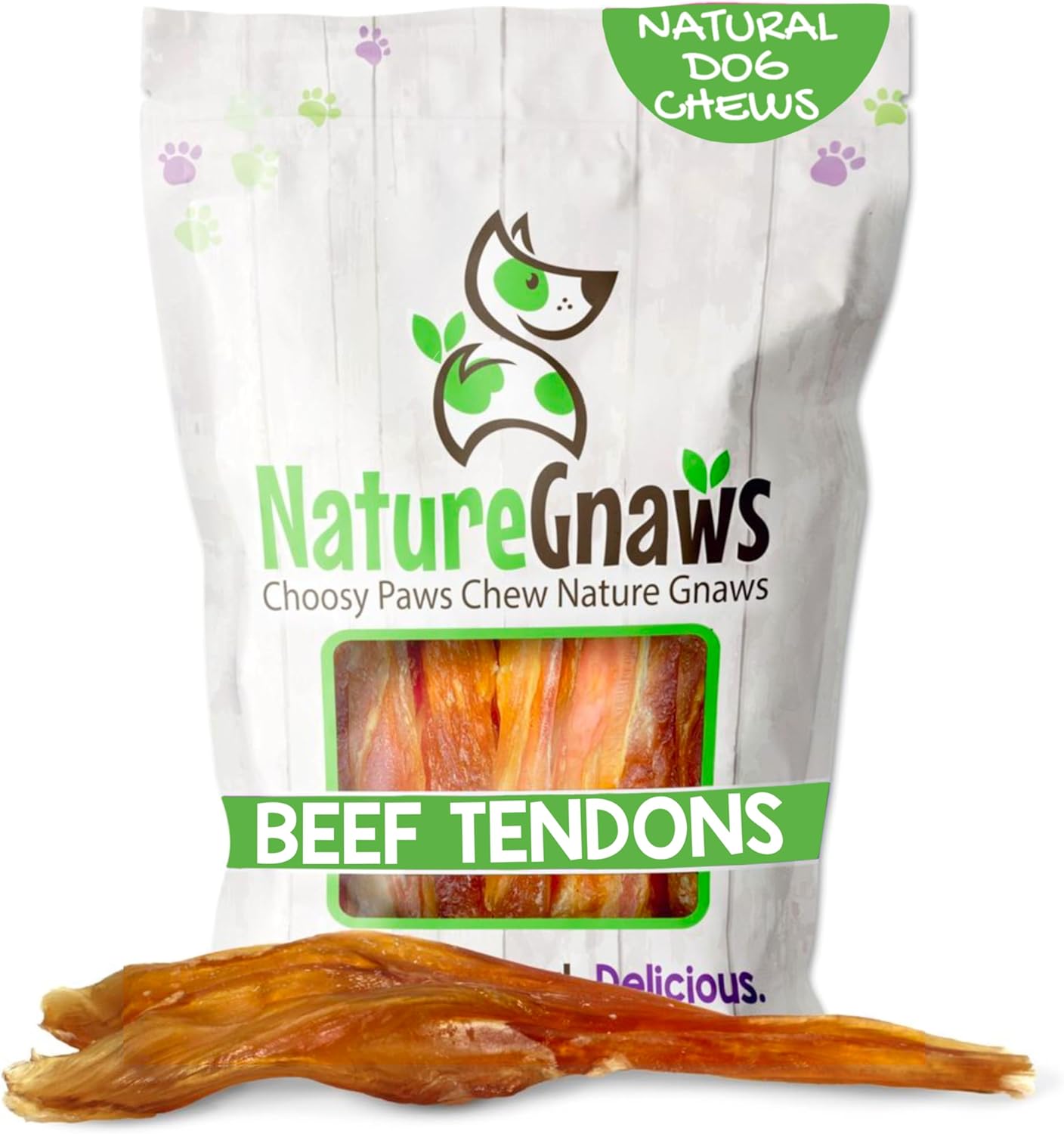 Nature Gnaws Beef Tendons for Dogs 4-5" (12 Count) - Mixed Thickness - Long Lasting for Small and Medium Dogs - Natural Beef Jerky Dog Chew Bones - Rawhide Free - Image 9