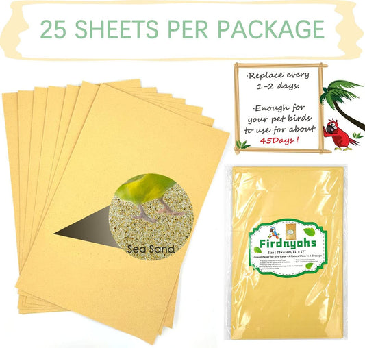 Firdnyohs bird cage liner sheets stacked