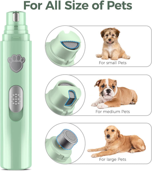 Viwik pet nail trimmer showing 2-speed control button