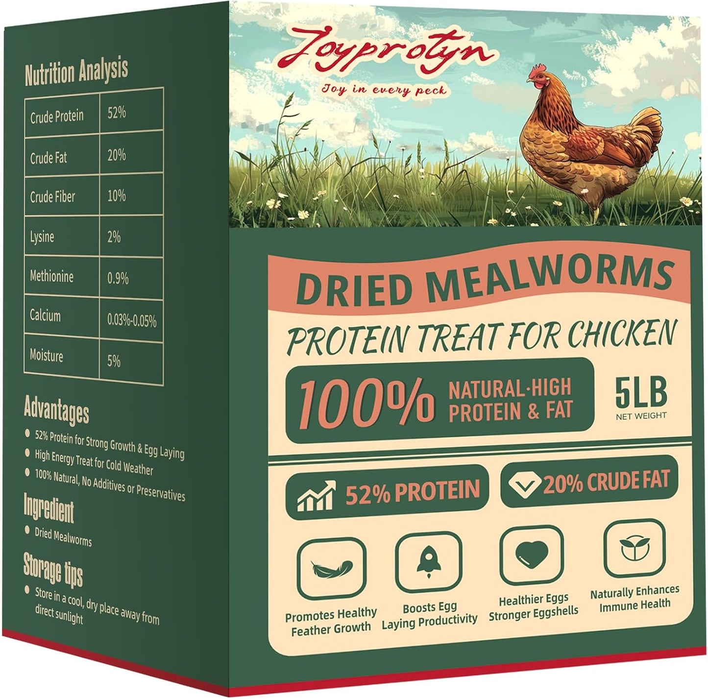 5LB Non-GMO Dried Black Soldier Fly Larvae for Chickens - 85X More Calcium Grubs Than Mealworms for Strong Eggshells & Healthy Growth - High Protein for Chickens, Birds, Ducks, Geese & Pets - Image 13