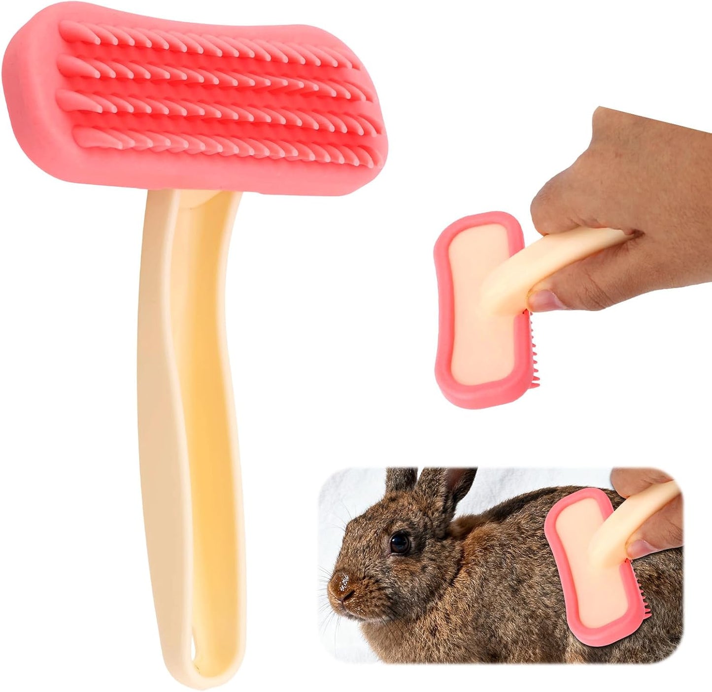 Fukaisu durable blue silicone massage brush showing the sturdy back handle construction.