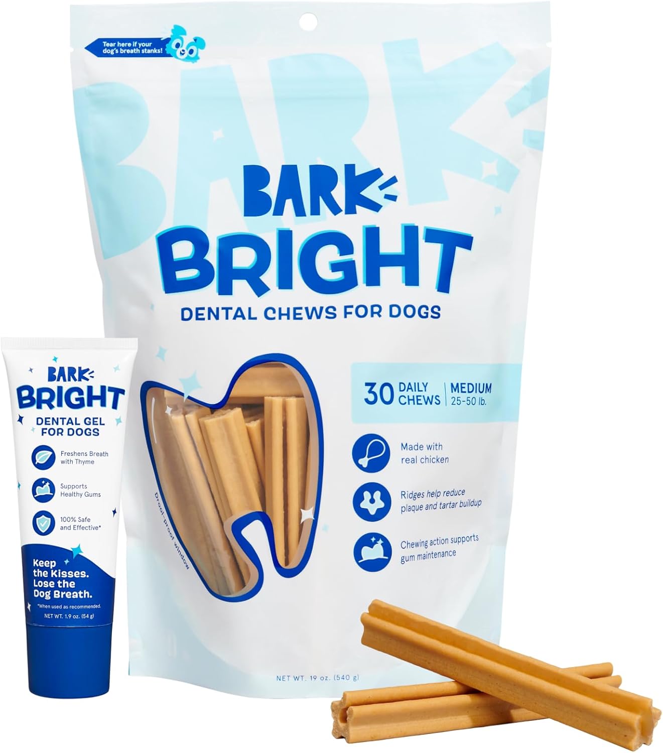 Barkbox Bright Original Dog Dental Kit, 30 Teeth Cleaning Chew Sticks & Toothpaste - Small Breeds - Image 9
