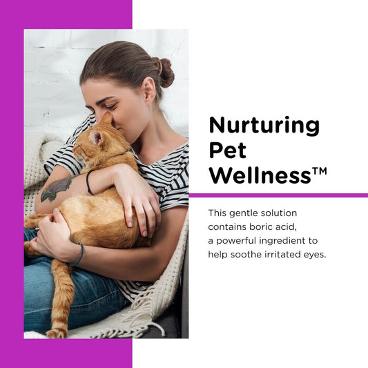 Nutri-Vet sterile cat eye wash solution packaging details