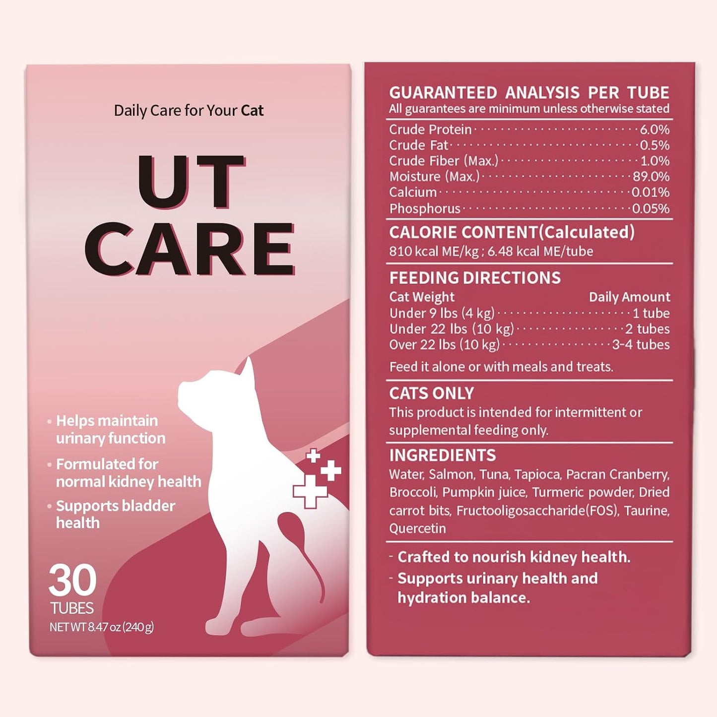 Doctor By UT Care Cat UTI Kidney Support Urinary Supplement Cranberry Treatment for Cats Renal Health with Pacran, Quercetin, Taurine lickable Formula Individually Packaged (1 Pack) - Image 12