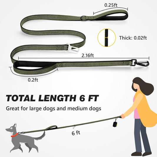WINGOIN tactical pet lead close up of the integrated car seat belt buckle hardware