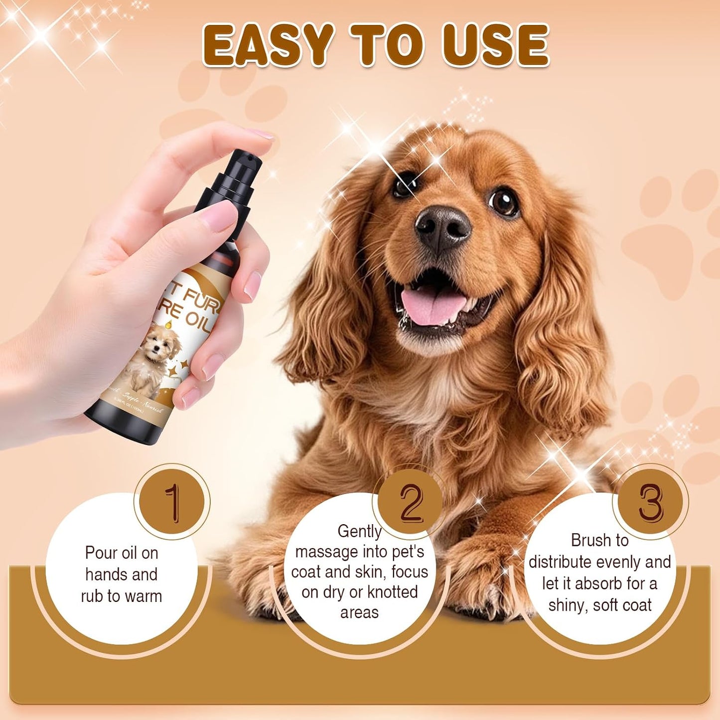 Authentic GJYC PET Pjordo conditioning oil for dog and cat grooming