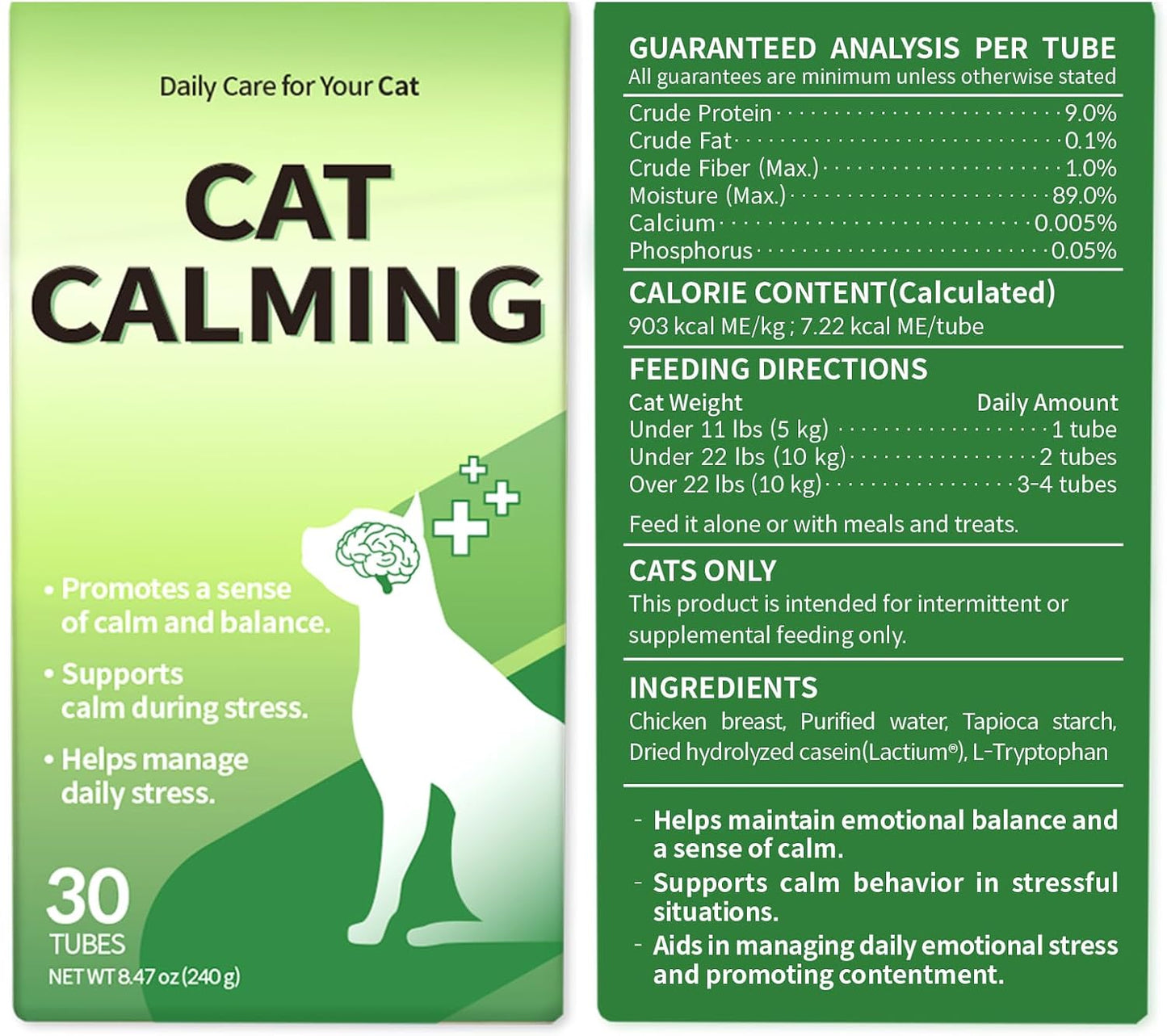 Doctor By Cat Calming Stress and Anxiety Relief Supplement Anti Stress Relaxant Sedative overgrooming with Lactium, L-Tryptophan 30 lickable Formula Individually Packaged, Chicken (1 Pack) - Image 12