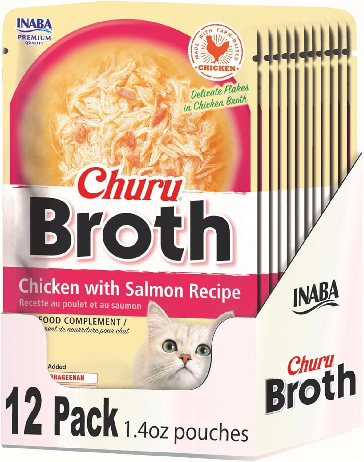 INABA Churu Broth for Cats, Side Dish Pouch, 1.4 Ounces per Pouch, 12 Pouches, Chicken & Seafood Variety - Image 15