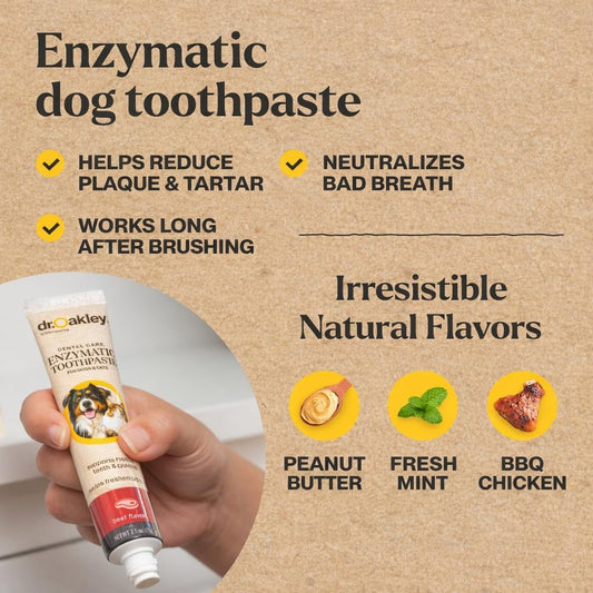 Dr. Oakley enzymatic toothpaste chicken flavor tube