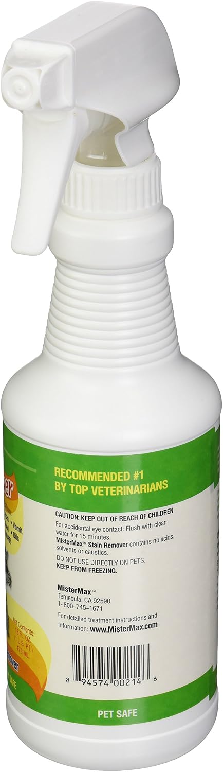 Mister Max Stain Remover Pint liquid cleaner for pet urine and fabric stains