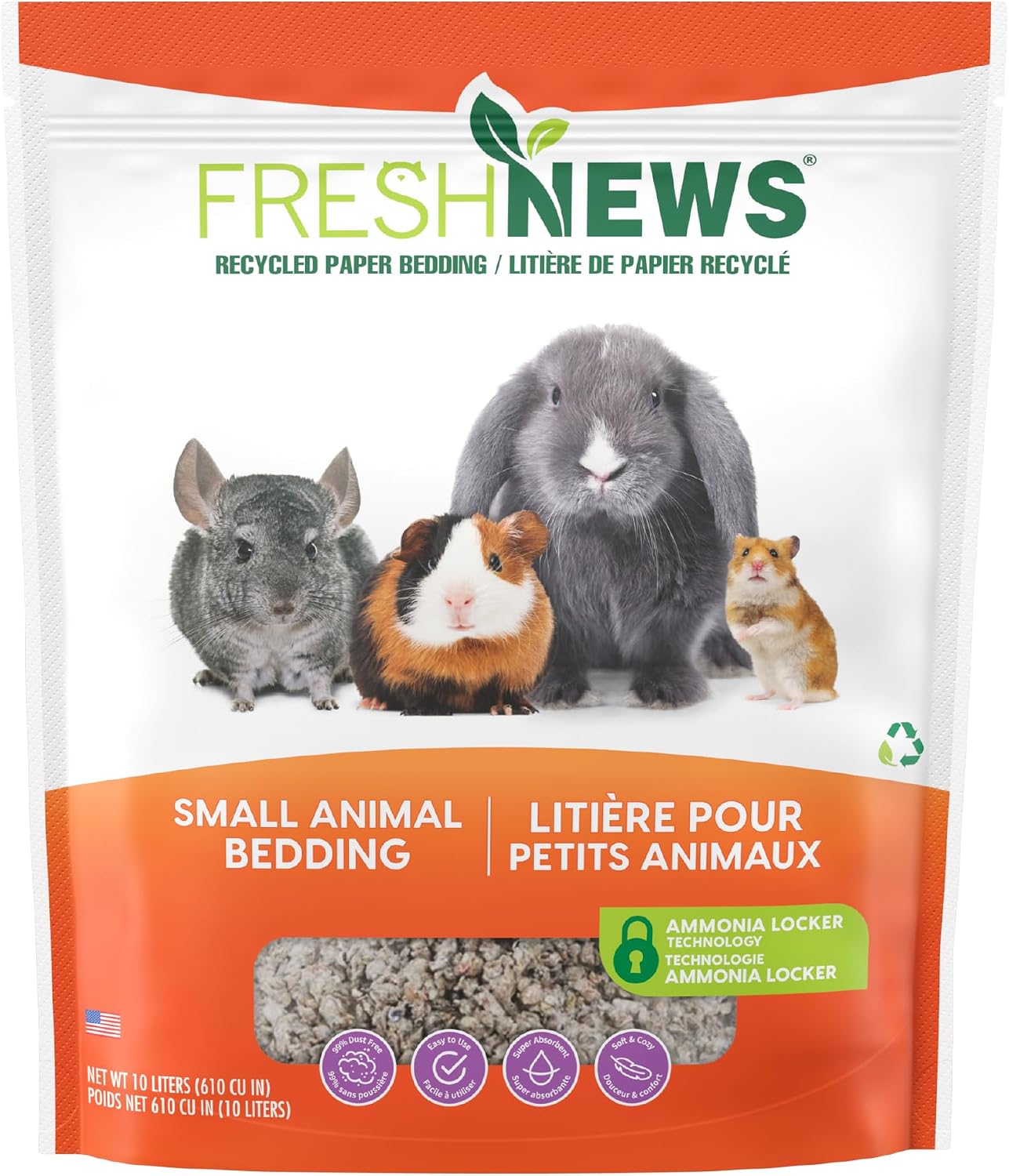 Fresh News Recycled Paper Bedding, Small Animal Bedding, 40 Liters, Packaging May Vary - Image 10