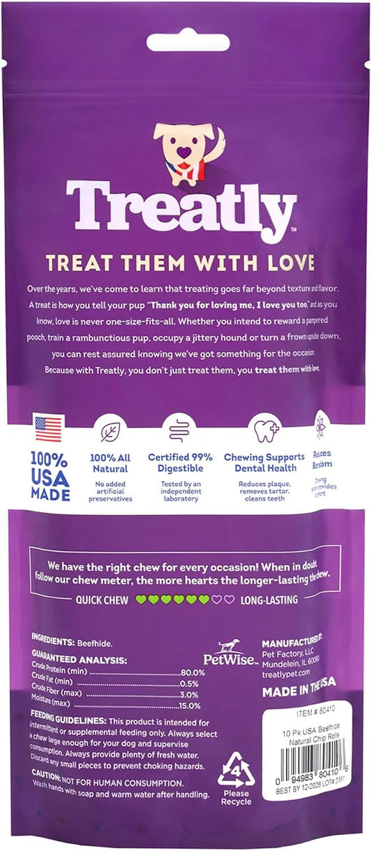 Natural flavor American sourced beefhide rolls for dog dental health