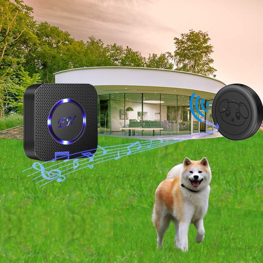 Close up view of the black waterproof touch button for dog training
