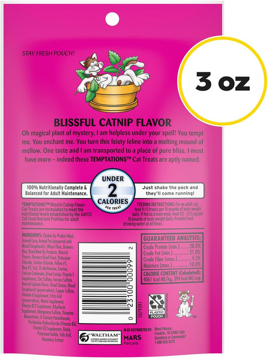 Temptations dual textured crunchy and soft cat treats packaging