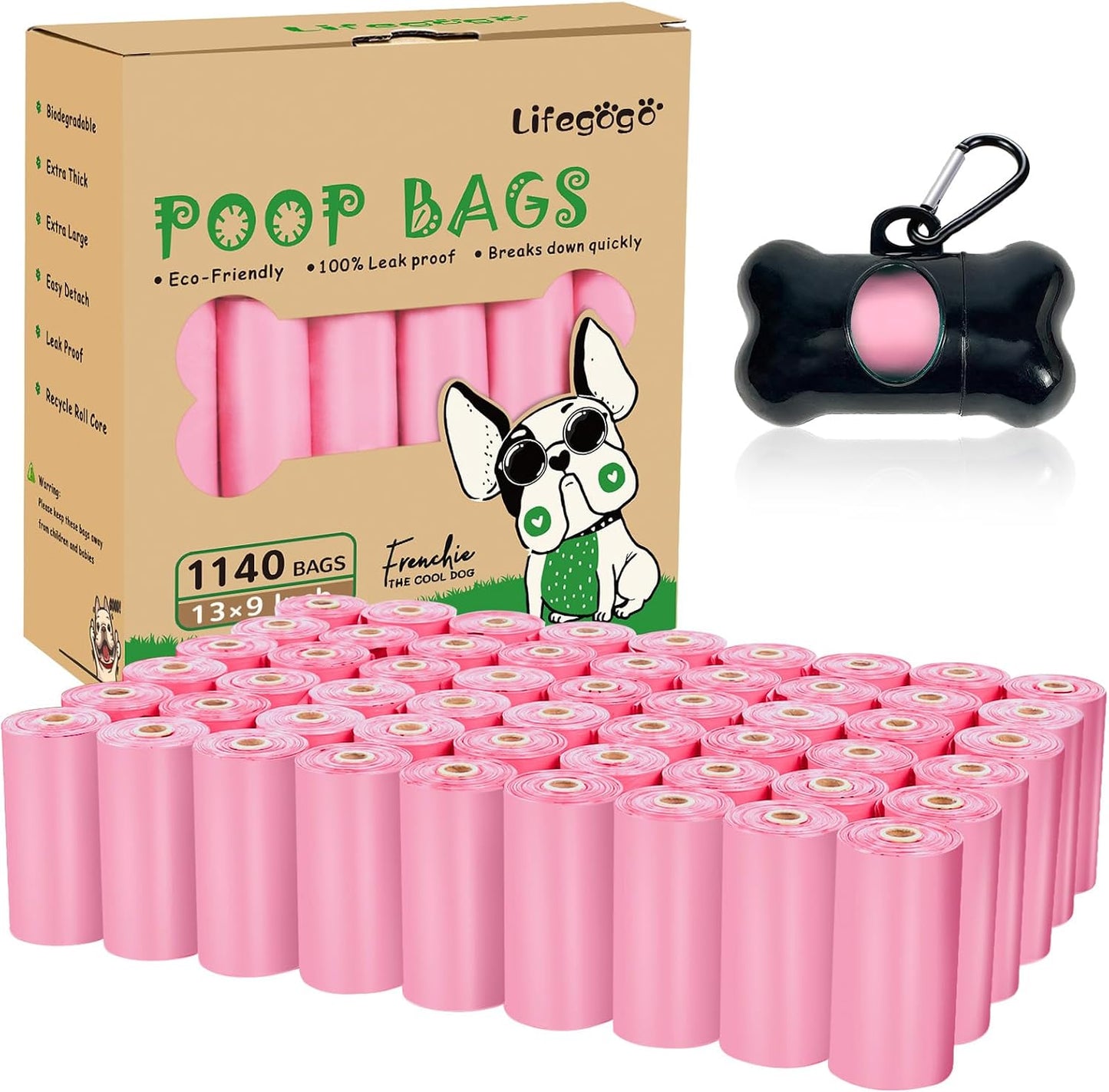 Dog Poop Bag 300 Counts 15 Rolls, Unscented Doggy Poop Bags, Leak-Proof Dog Bags for Poop, Doggie Cat Poop Bags Cats Litter, Waste Bags Puppy Trash Bags for Doggy Pets (13 x 9 Inches) - Image 14