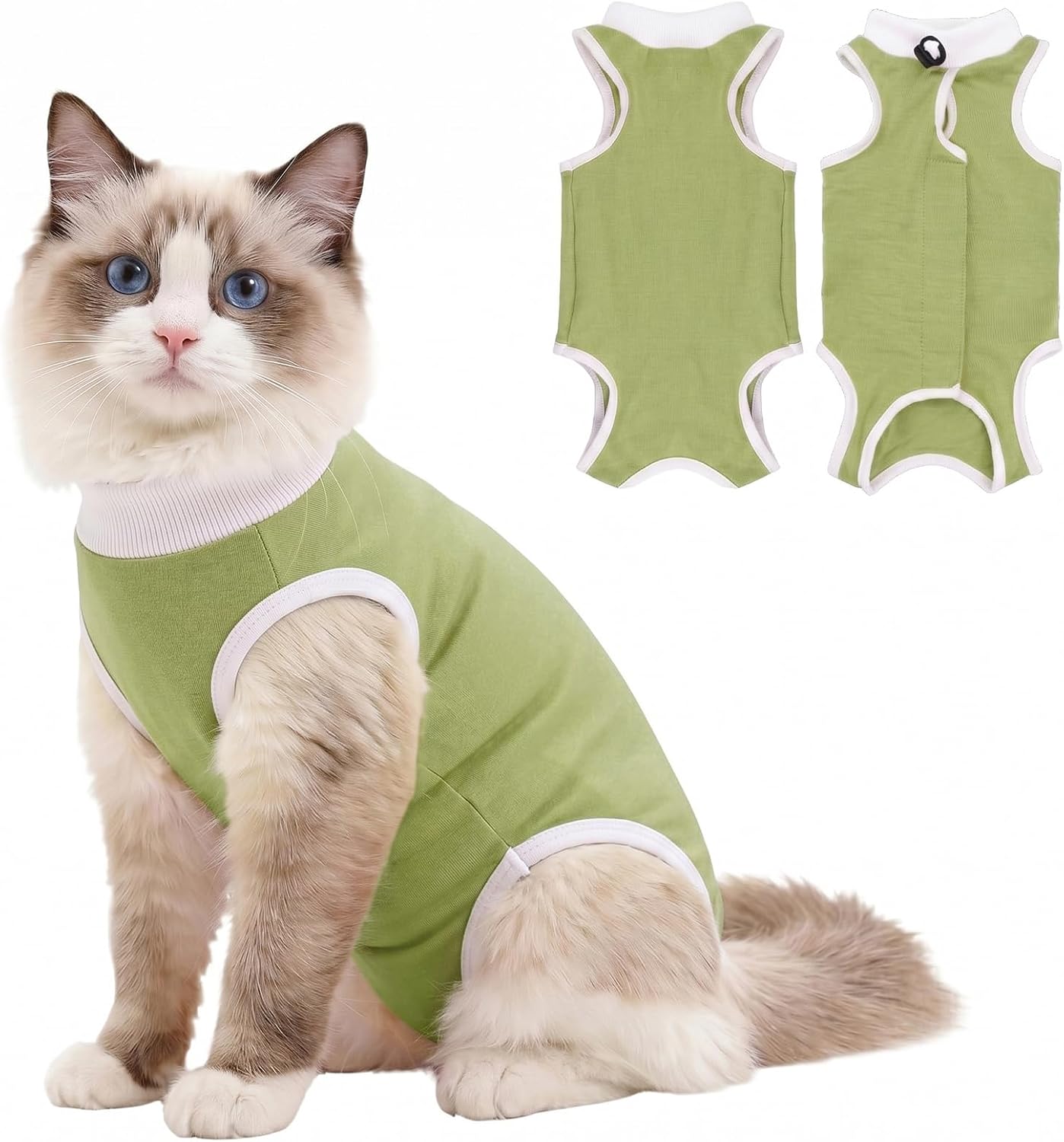 Coppthinktu Cat Recovery Suit Female for Surgical Abdominal Wounds, Breathable Cat Onesie for Cats After Surgery Bodysuit Female, Kitten Recovery Suit Cone of Shame Alternative Anti Licking - Image 13