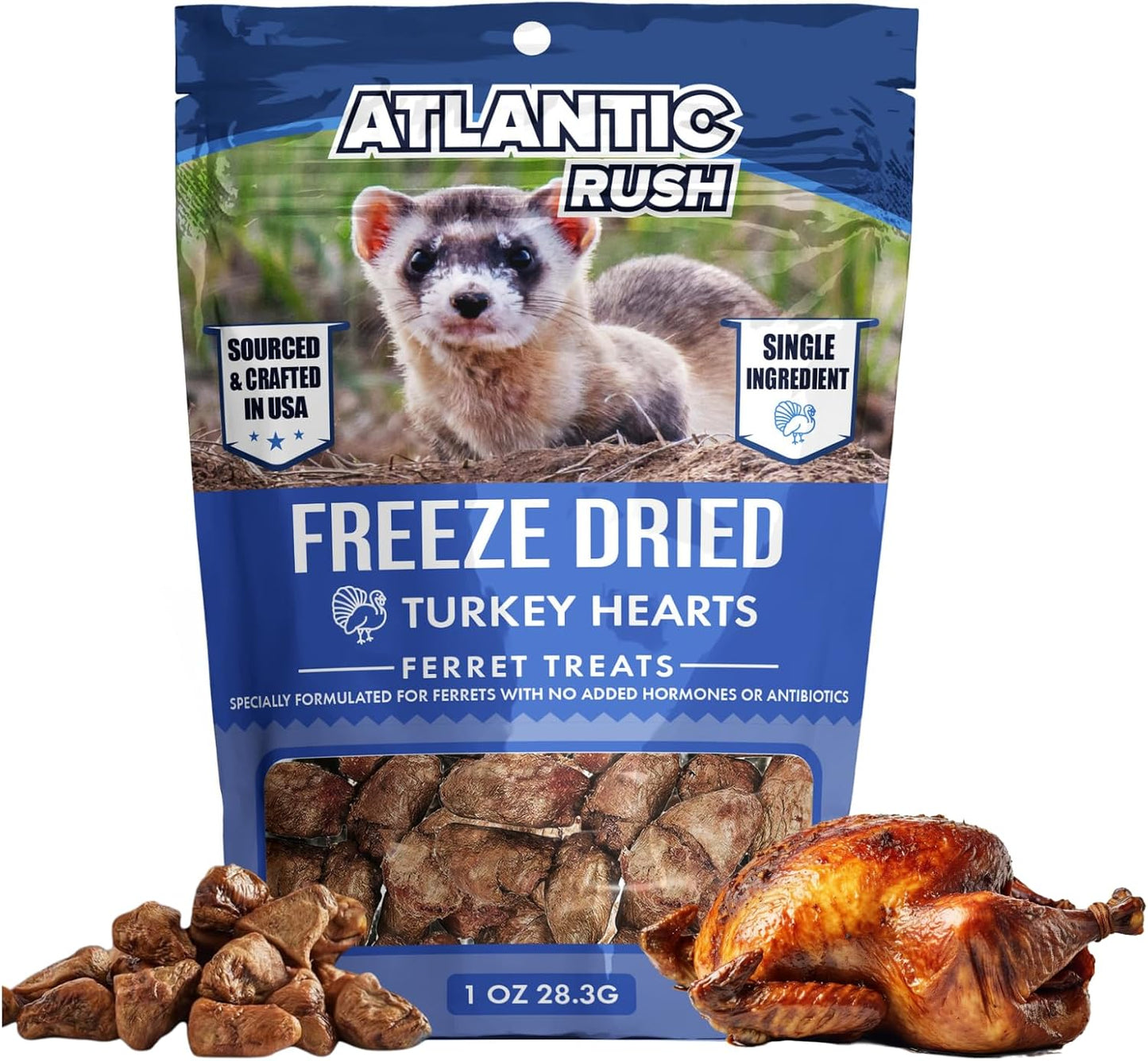 Freeze Dried Small Pet Treats - Resealable Bag of Treats for Ferrets - Ferret Snacks - Single Ingredient Ferret Food With No Preservatives Or Fillers- Small Animals Treats (1oz, chicken Heart) - Image 12