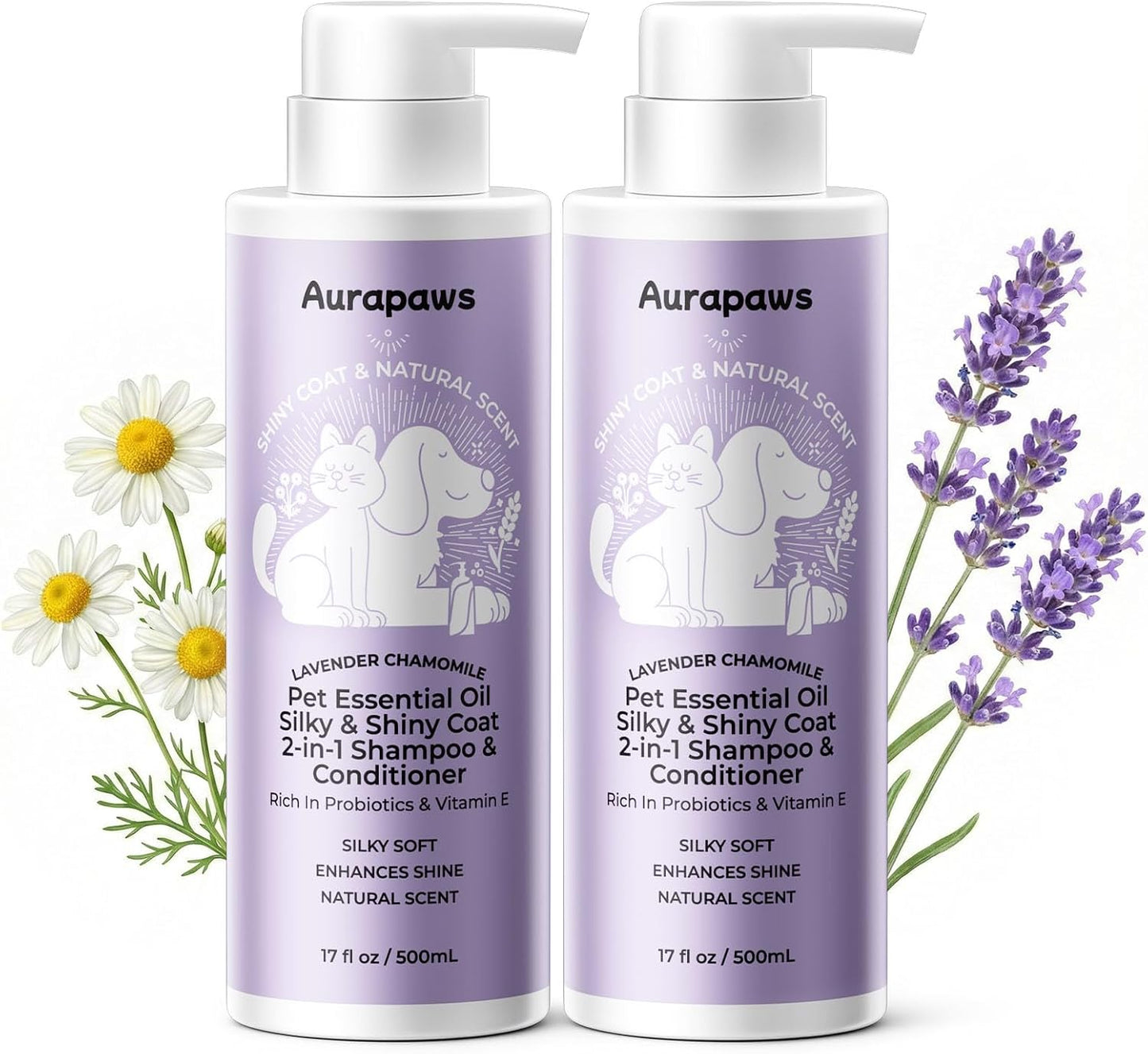 Probiotic Dog Shampoo and Conditioner Set for Sensitive Skin, Itchy Skin Relief, Deodorizing Dog Shampoo, Smelly & Moisturizes for All Breeds & Puppies, Vanilla Sandalwood, 17 oz(Pack of 2) - Image 12