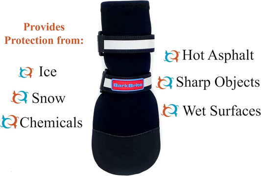 Bark Brite dog boots reflective strap detail