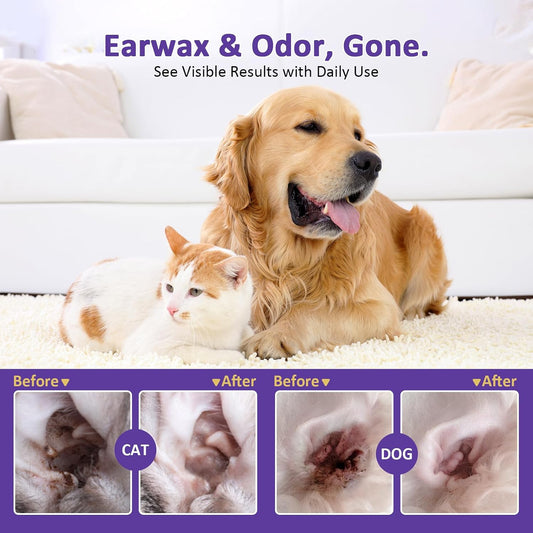 PawBubble pet ear wipes showing finger-mitt design