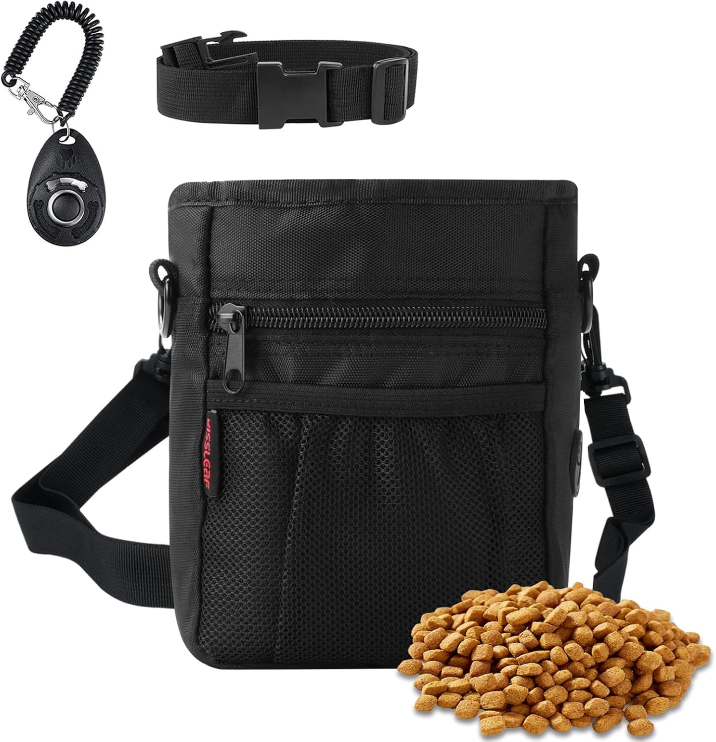 kissleaf Dog Treat Pouches for Pet Training with Magnetic Closure Treat Pouches for Pet Training,Large Dog Treat Training Pouch and Dog Clicker,Training Treat Pouch Built-In Poop Bag Dispenser-Purple. - Image 9