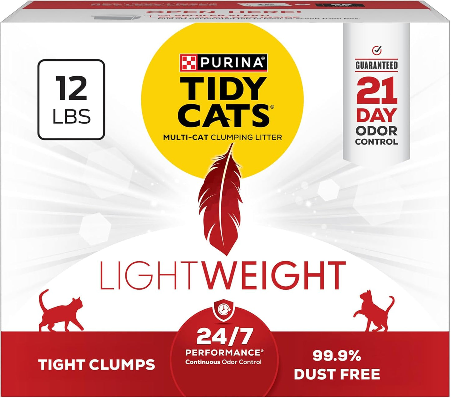 Purina Tidy Cats LightWeight 24/7 Performance Odor control, Multi-Cat, Clumping, 99.9 Percent Dust Free Cat Litter, 17 lb. Box - Image 10