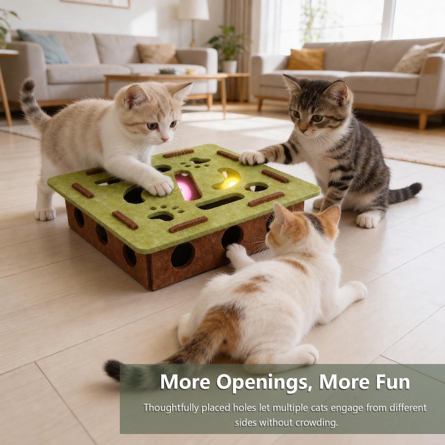 Premium imported Luampo scratch puzzle box showing paw-print cutout designs.