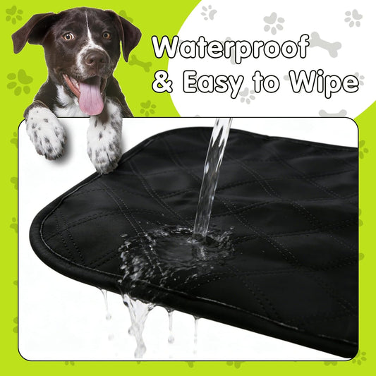 Black diamond quilted texture of indestructible dog mat