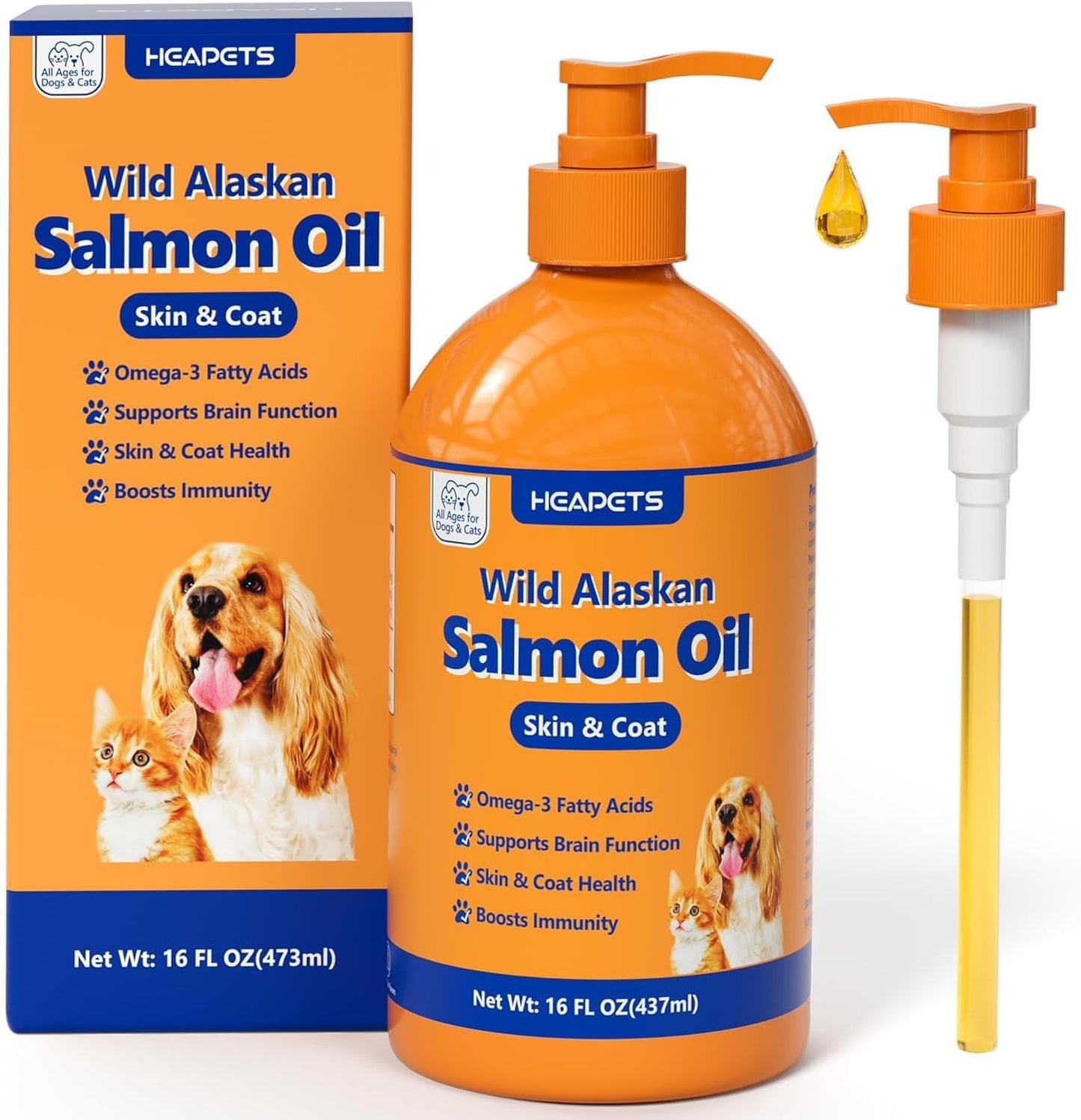 Heapets authentic imported pet supplement packaging highlighting joint and immune support