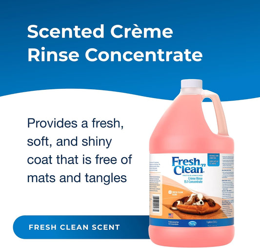 PetAg Fresh 'n Clean Scented Creme Rinse, Classic Fresh Scent (15:1 Concentrate) - 1 Gallon - Conditions Coat and Moisturizes Skin with Vitamin E & Aloe Vera - Soap Free - Image 2