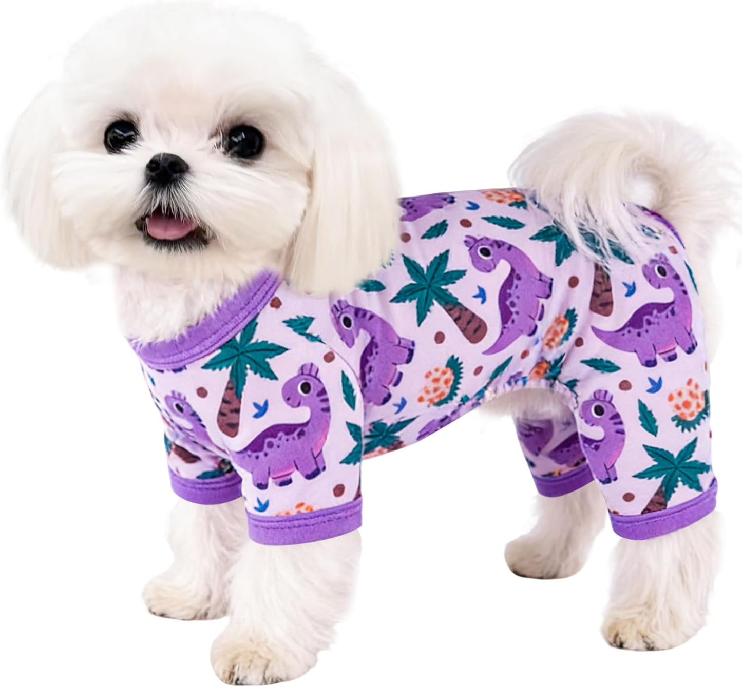 Dog Pajamas Summer Small Dog Clothes Soft Breathable Puppy Pajamas Girl Lightweight Dog Onesie Cute Cat Pet Clothes Puppy Jumpsuit (Pink Leopard, Small) - Image 13