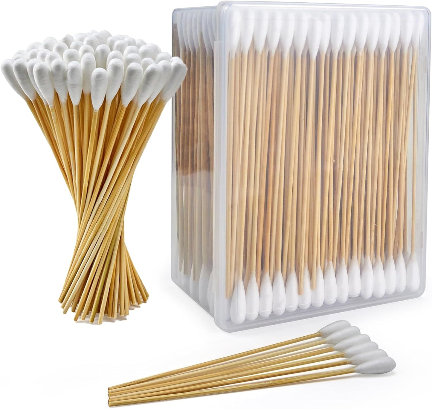 200PCS Large Cotton Swabs in Storage Box, 6 Inch Dog Ear Swabs with Bamboo Handle for Dogs - Soft Cotton, Gentle and Lint-Free, Specially Designed for Dogs (Large) - Image 10